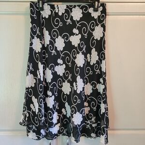 Vintage Jolibel Black White Mesh Skirt